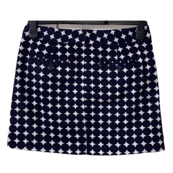 Jcrew Polka Dot Blue and White Cotton Mini
Skirt(Size 4) - Picture 2 of 5